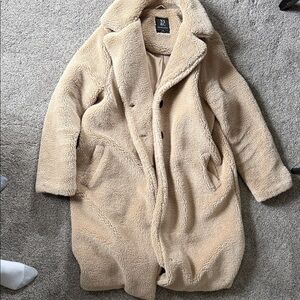 New York & Company Tan Teddy Jacket